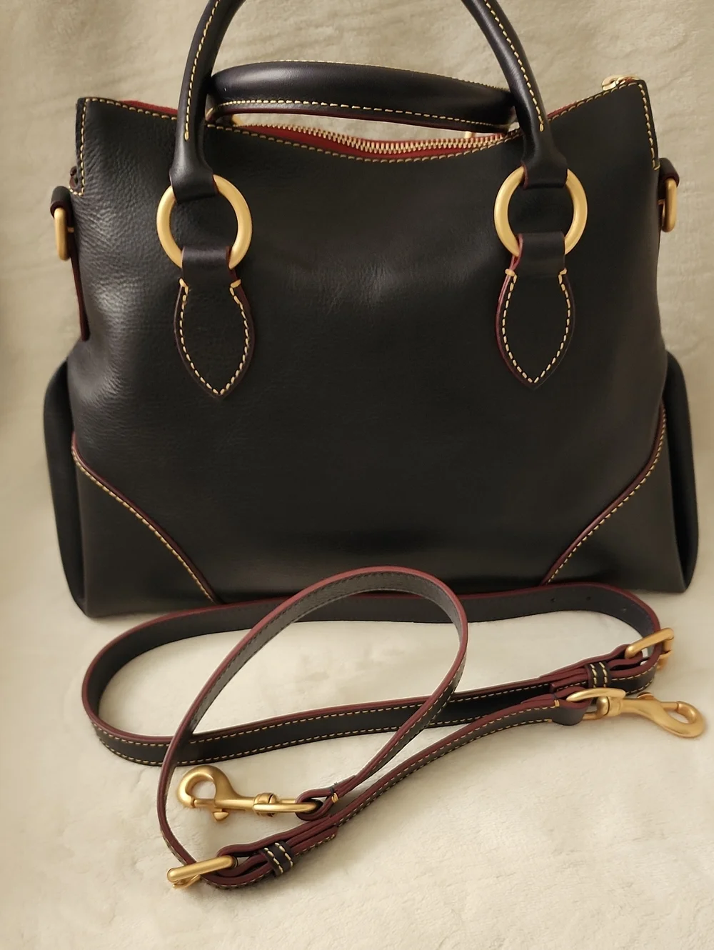 Dooney and Bourke Navy Florentine Leather Satchel 38